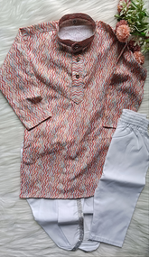 Boys cherry wood  3 piece Set - Dhoti & Pant included