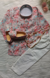 Boys Spicy Mix Kurta set - Chain and Shoes Included