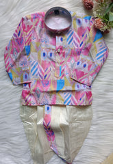 Boys Solid Multi Color Dhoti Set