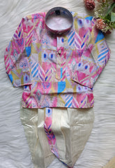 Boys Solid Multi Color Dhoti Set