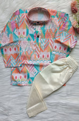 Boys Solid Oriental Kurta Set
