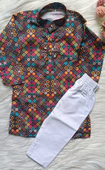 Boys copper brownish Kurta Set