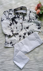 Infant Tie Dye  Black  Kurta   Set