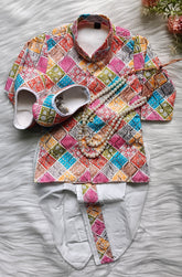 Infants Multi Dhoti Set - Chain and Shoes Included