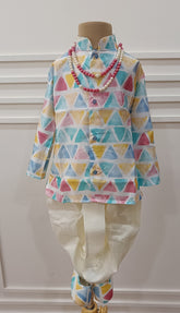 Boys Robin Blue Dhoti  set - Chain and Shoes Included