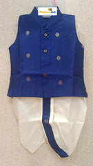 Infants Classic Royal Blue Dhoti Set