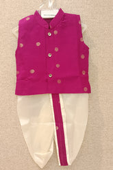 Infants Classic Pink silk Dhoti Set