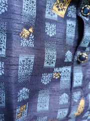 Boys Blue Zodiac kurta set - Chain and Shoes Included