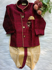 Boys Red style Kurta Dhoti set