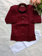 Boys cotton Cherry Kurta set