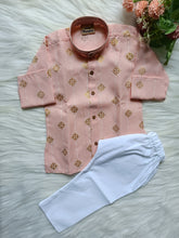 Boys Cotton Peach Kurta set