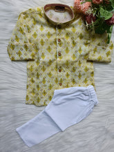 Boys cotton Eagle Kurta Set