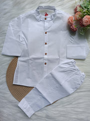 Boys Cotton white kurta set