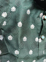 Boys Beetle Green kurta set - Chain and Shoes Included