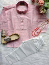 Boys Blossom Pink kurta set - Chain and Shoes Included