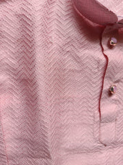 Boys Blossom Pink kurta set - Chain and Shoes Included
