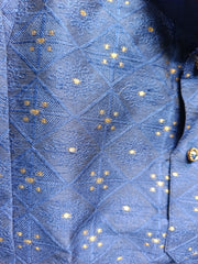 Boys Blue Zodiac kurta set - Chain and Shoes Included