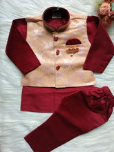 Boys Valentine Red 3 Piece Jacket Set