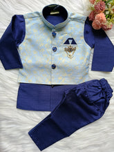 Boys  Navy Blue  3 Piece Jacket Set