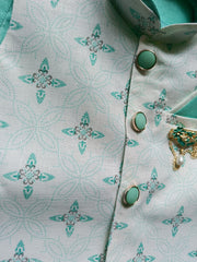Boys sea Green 3 Piece Jacket Set