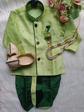 Boys Tendril IndoWestern dhoti set - Chain and shoes included