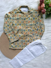 Boys Threadwork Multi Color Kurta set