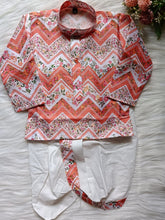 Boys Pink Swan Dhoti Set