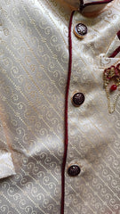 Boys Silver Chalice Kurta set - Frill Pant