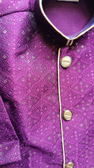Boys Fuchsia Pink Kurta set - Frill Pant