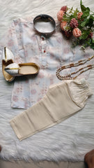 Boys Mountain Mist Kurta set - Chain and Shoes Included