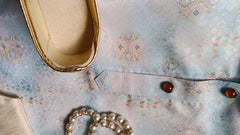 Boys ASH Grey Kurta set - Chain and Shoes Included