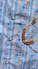 Boys Blue Haze Dhoti set - Chain and Shoes Included