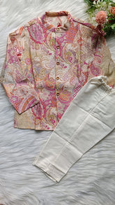 Boys Raspberry Mix Kurta Set