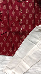 Boys Deep Brown Kurta Set