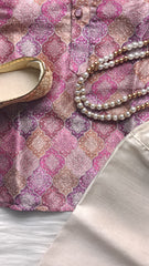 Boys Pastel Purple Kurta set - Chain and Shoes Included
