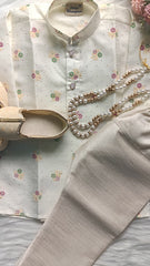 Boys Spanish White Kurta set - Chain and Shoes Included