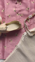 Boys Coral Rose Kurta set - Chain and Shoes Included