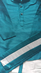 Boys light Sea Green Dhoti Kurta set - Kanduva
