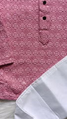 Georgette Sequence Mauve Pink Kurta set