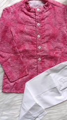 Boys Blush Pink Kurta Set