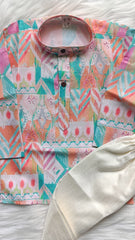 Boys Solid Oriental Kurta Set