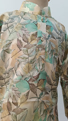 Boys olive Green Floral soft Kurta Set