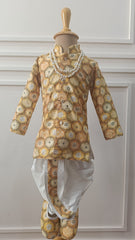 Infants Bullet shell Mix Dhoti Set - Chain and Shoes Included