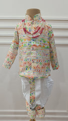Boys Heritage Glow Dhoti set - Chain and Shoes Included