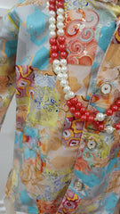 Boys Multi Print Design Dhoti set - Chain and Shoes Included