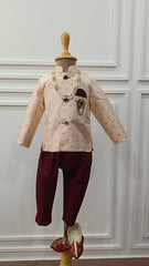 Infants Chhota Darbar Set IndoWestern dhoti & Pant set - Chain and shoes included