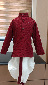 Infant Sitara Georgette Sequence Green Dhoti Set