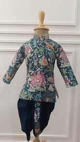 Infants Regal Tales Kurta with Navy Dhoti