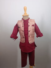 Festive Spark 3 piece Kurta Set -Khadi Cotton