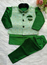Boys  Forest Green 3 Piece Jacket Set